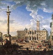 PANNINI, Giovanni Paolo The Piazza and Church of Santa Maria Maggiore ch Spain oil painting reproduction
